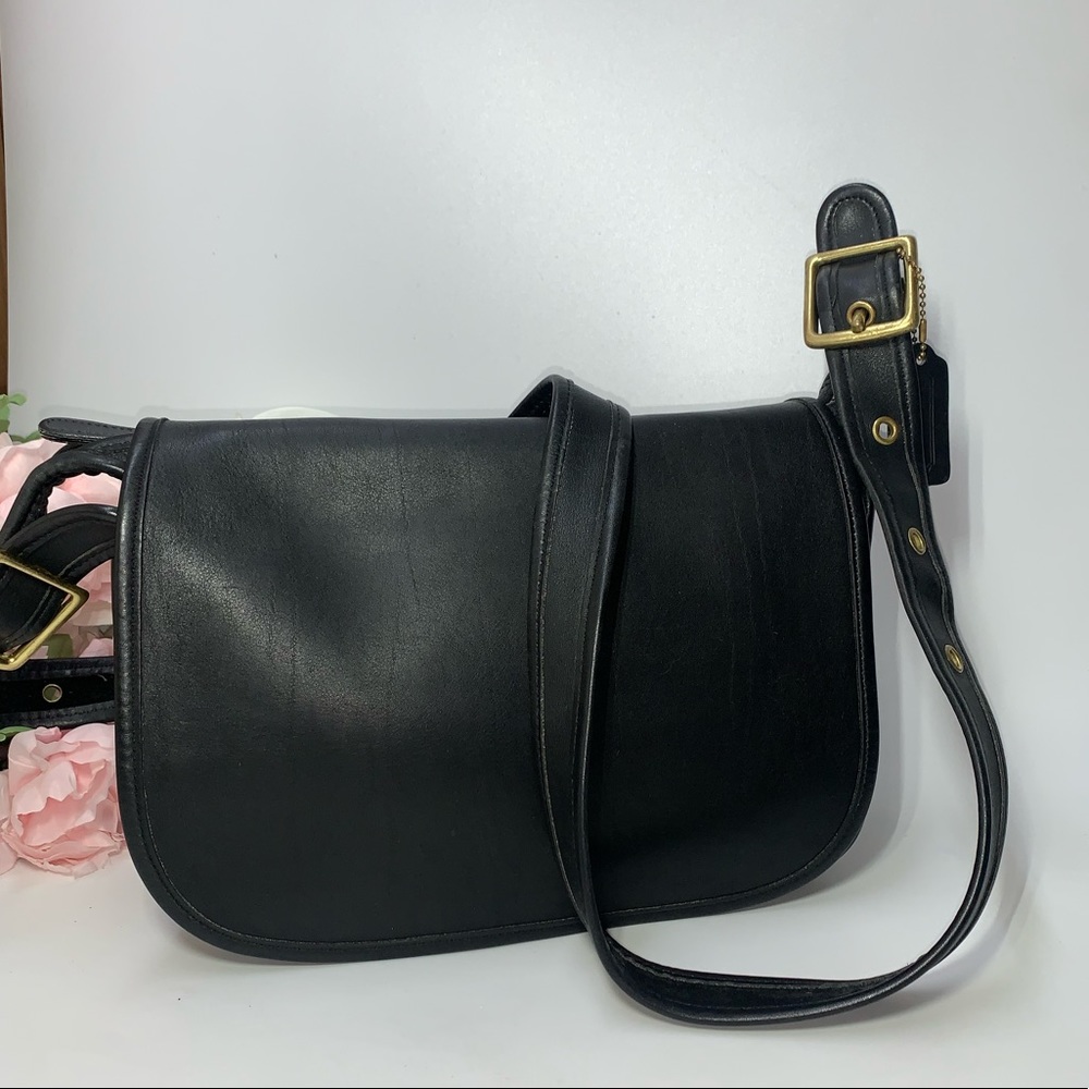 SOLD Coach Leather Flap Bag